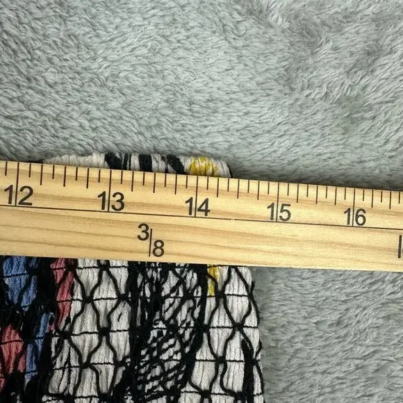 Free People Floral Smocked Mini Skirt Womens Medium Multicolor LA Nights Boho - Picture 6 of 7